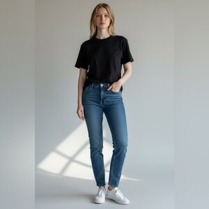 Seven7 Blue Jeans with Gold Accents